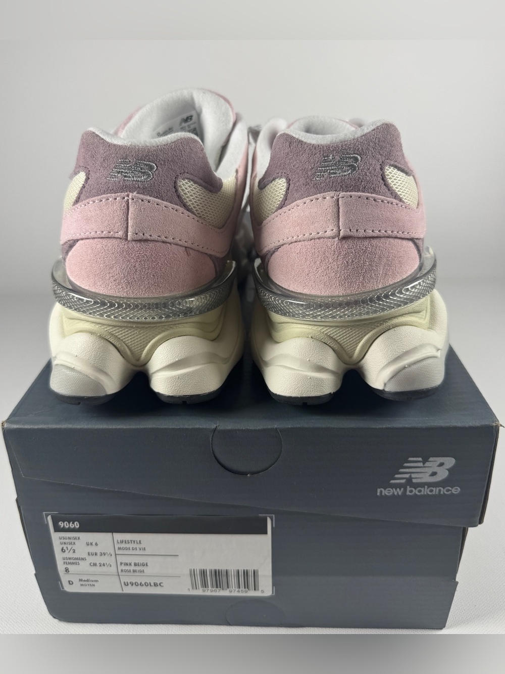 New Balance 9060 Pink Beige Rose Beige U9060LBC Womens Size 8 - Picture 3 of 7
